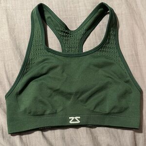 Seamless Racerback Sports Bra in Evergreen by ZS